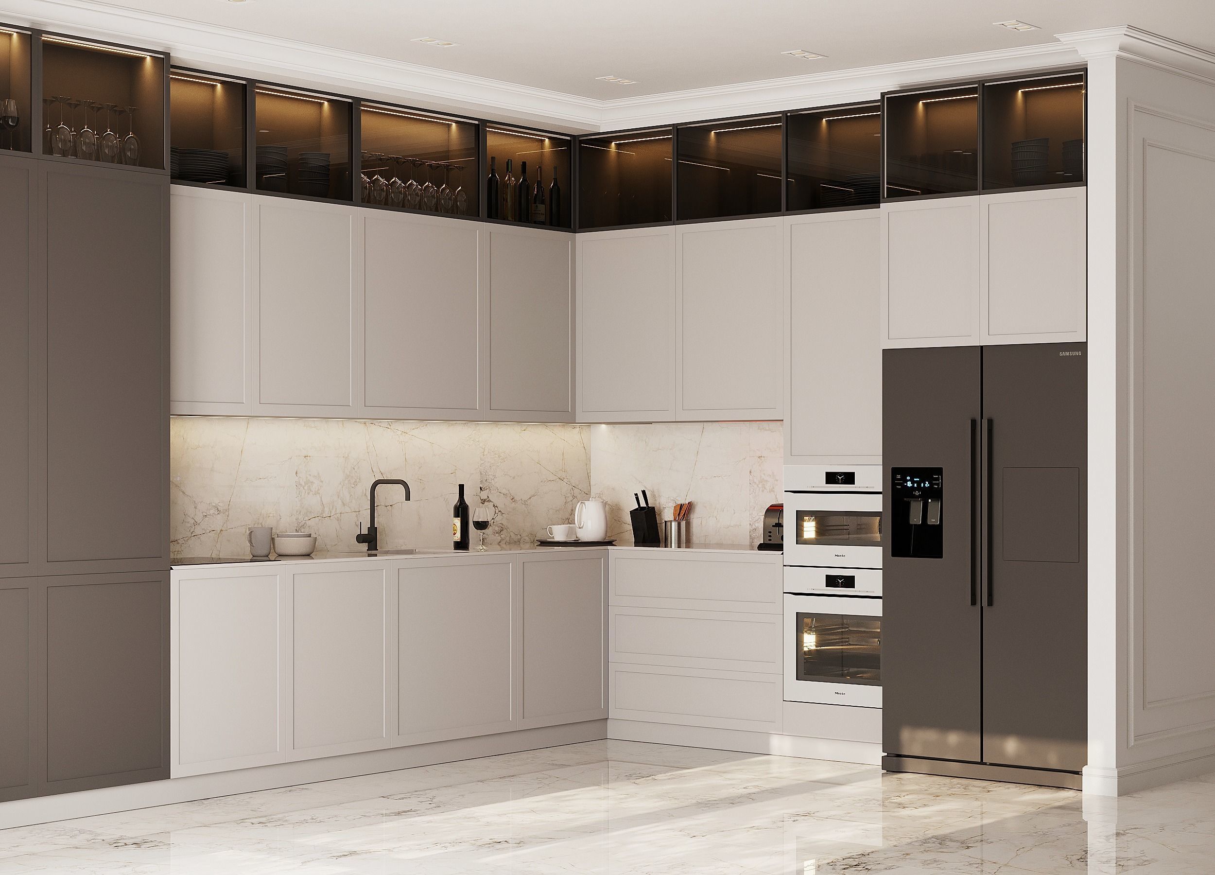 neoclassical kitchen 3D model_7
