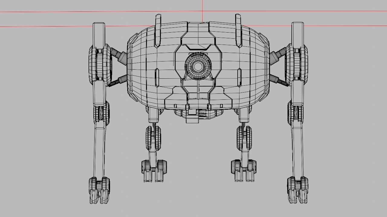 4Leg bot  Rigged 3D model_31