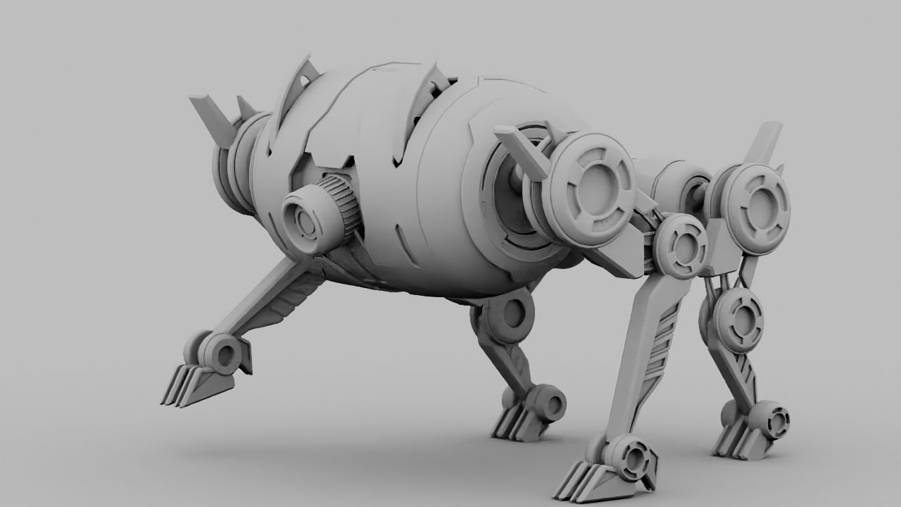 4Leg bot  Rigged 3D model_23