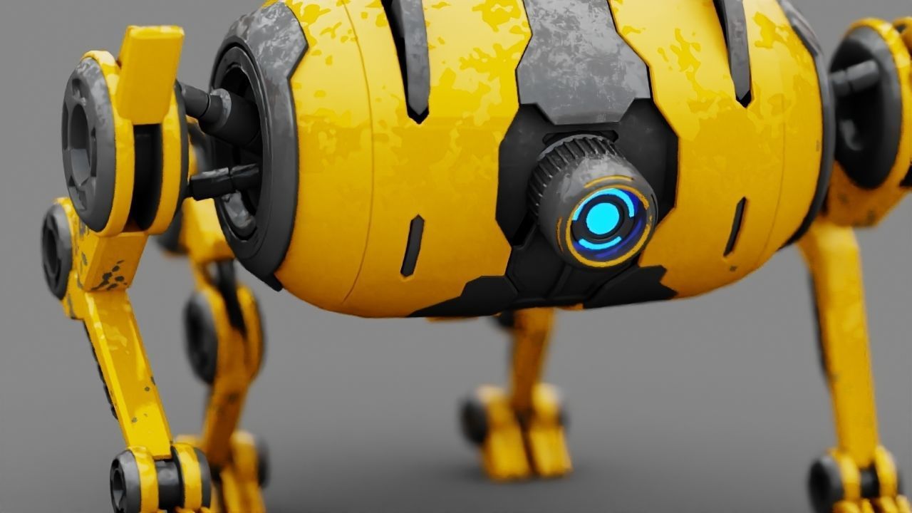 4Leg bot  Rigged 3D model_5