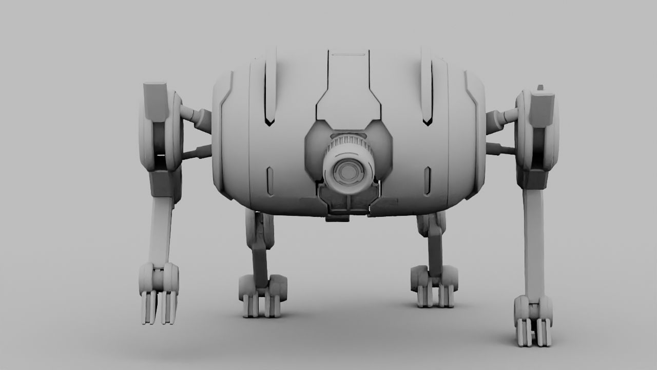 4Leg bot  Rigged 3D model_22