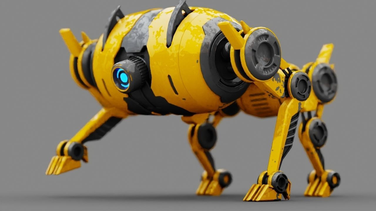 4Leg bot  Rigged 3D model_18