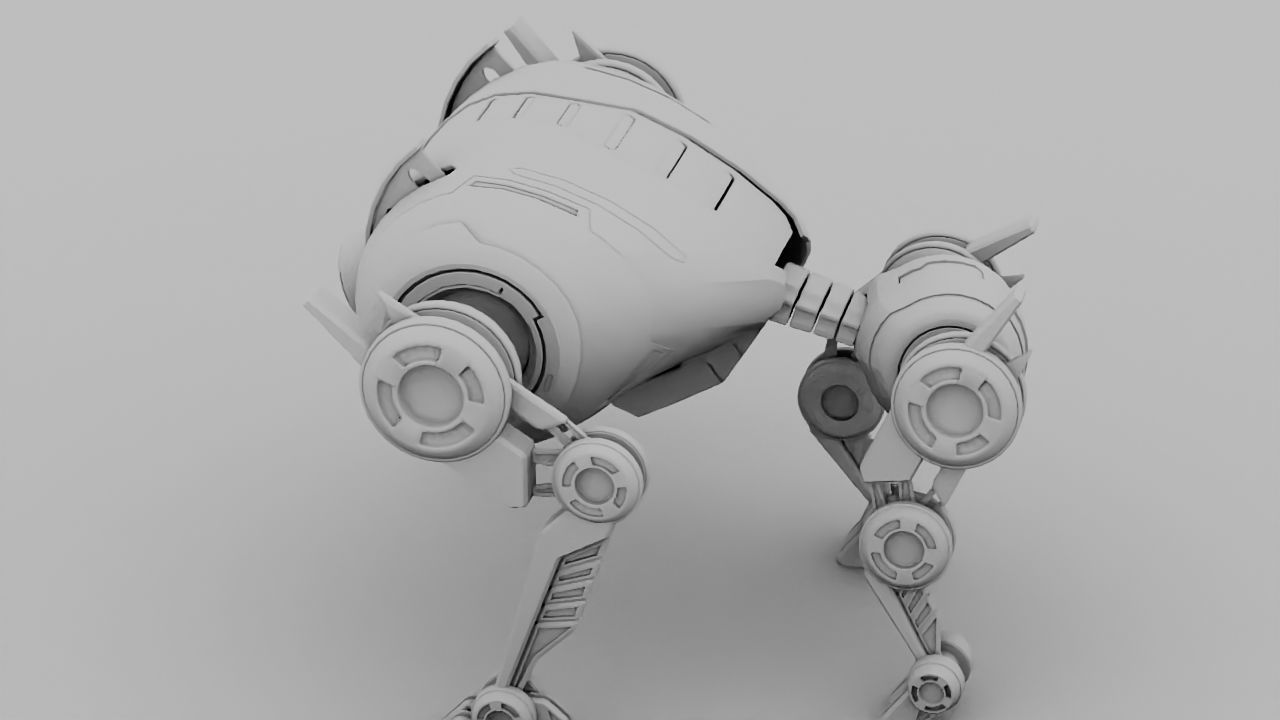 4Leg bot  Rigged 3D model_25