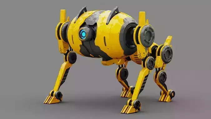 4Leg bot  Rigged 3D model