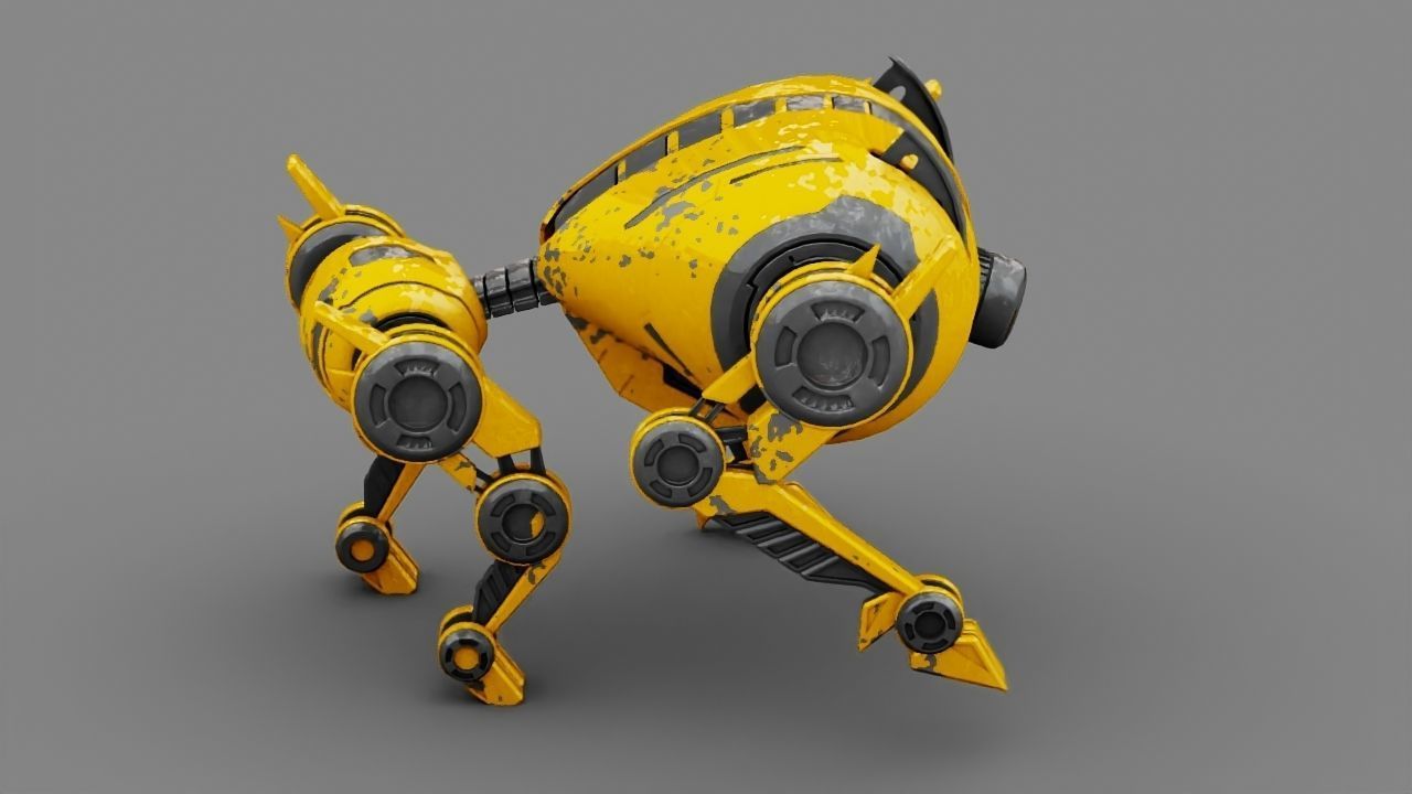 4Leg bot  Rigged 3D model_12