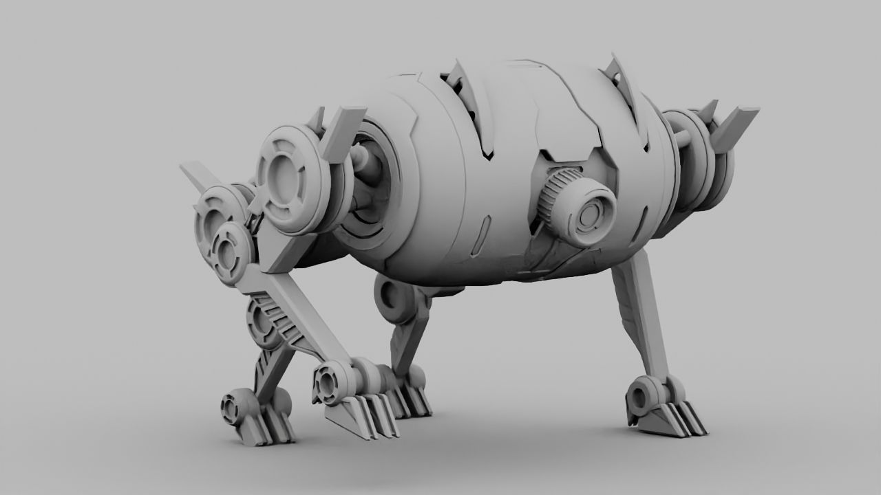 4Leg bot  Rigged 3D model_21