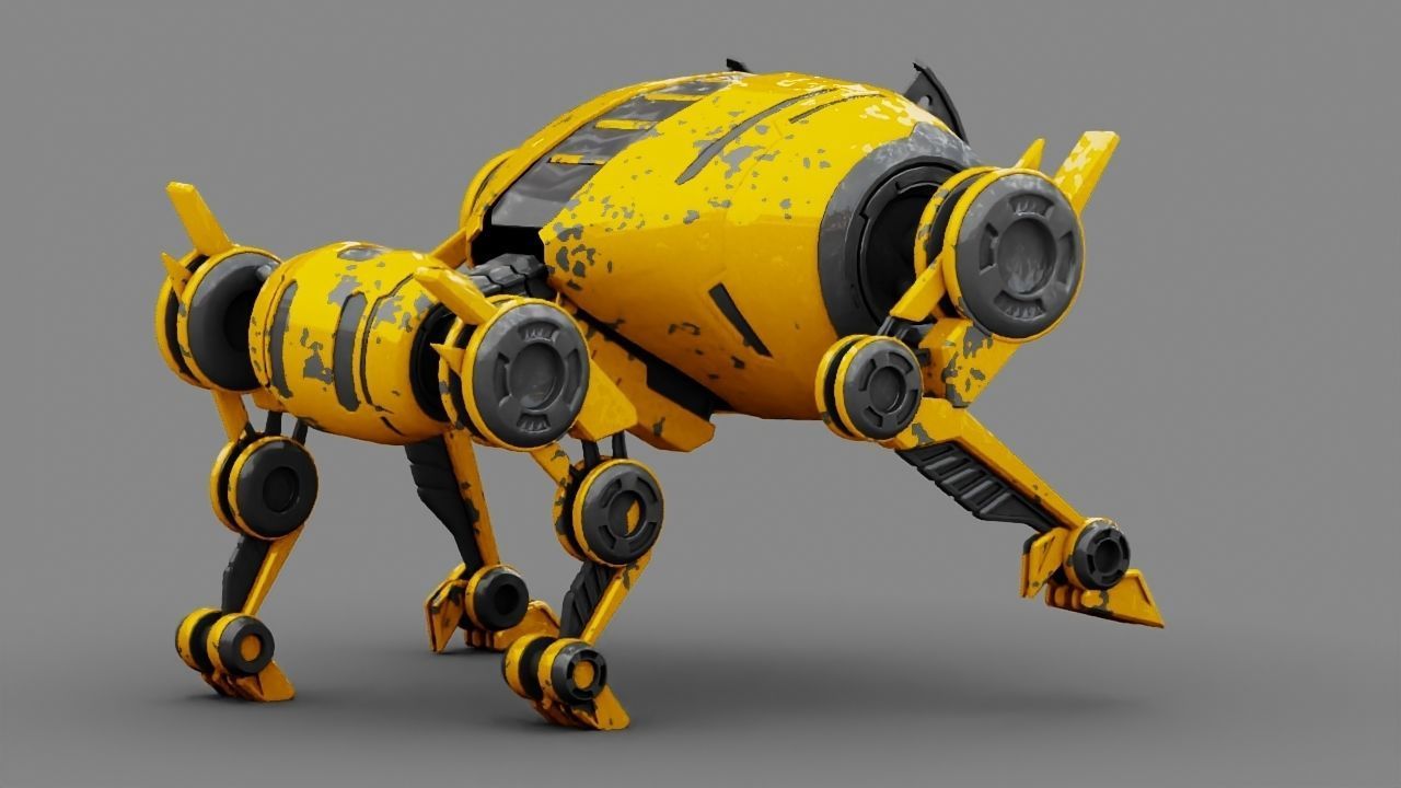 4Leg bot  Rigged 3D model_20