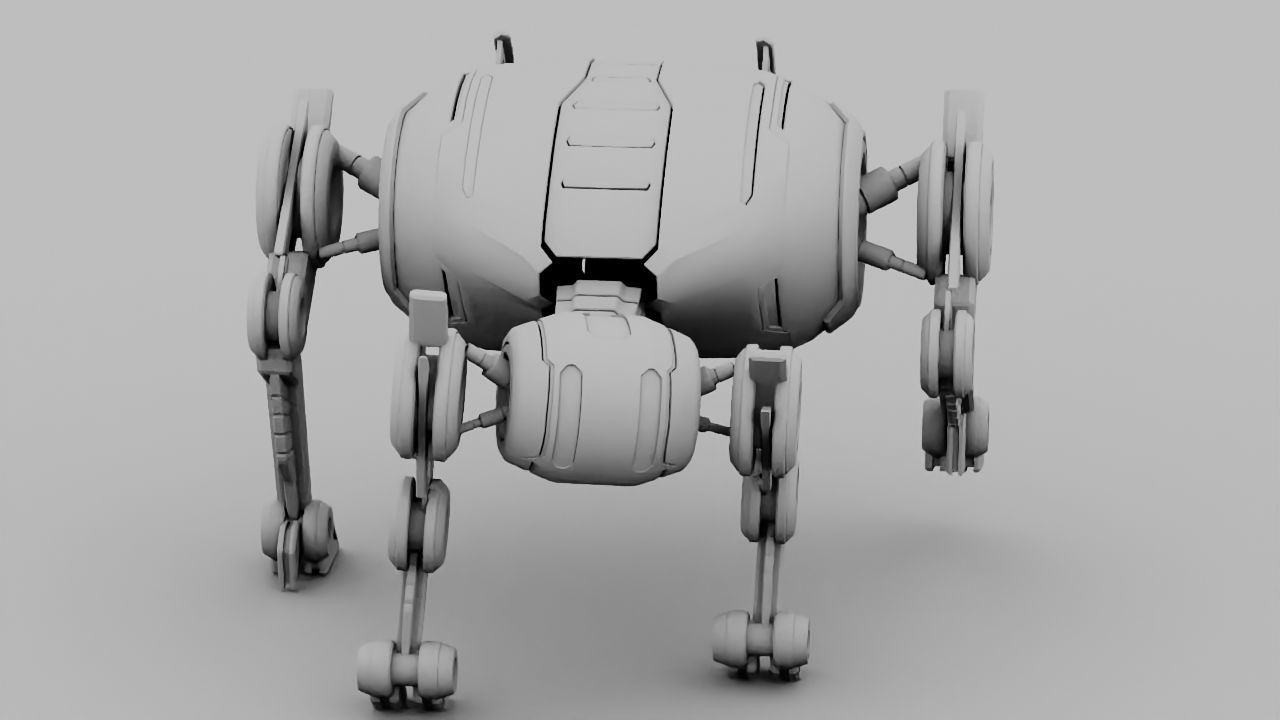 4Leg bot  Rigged 3D model_27