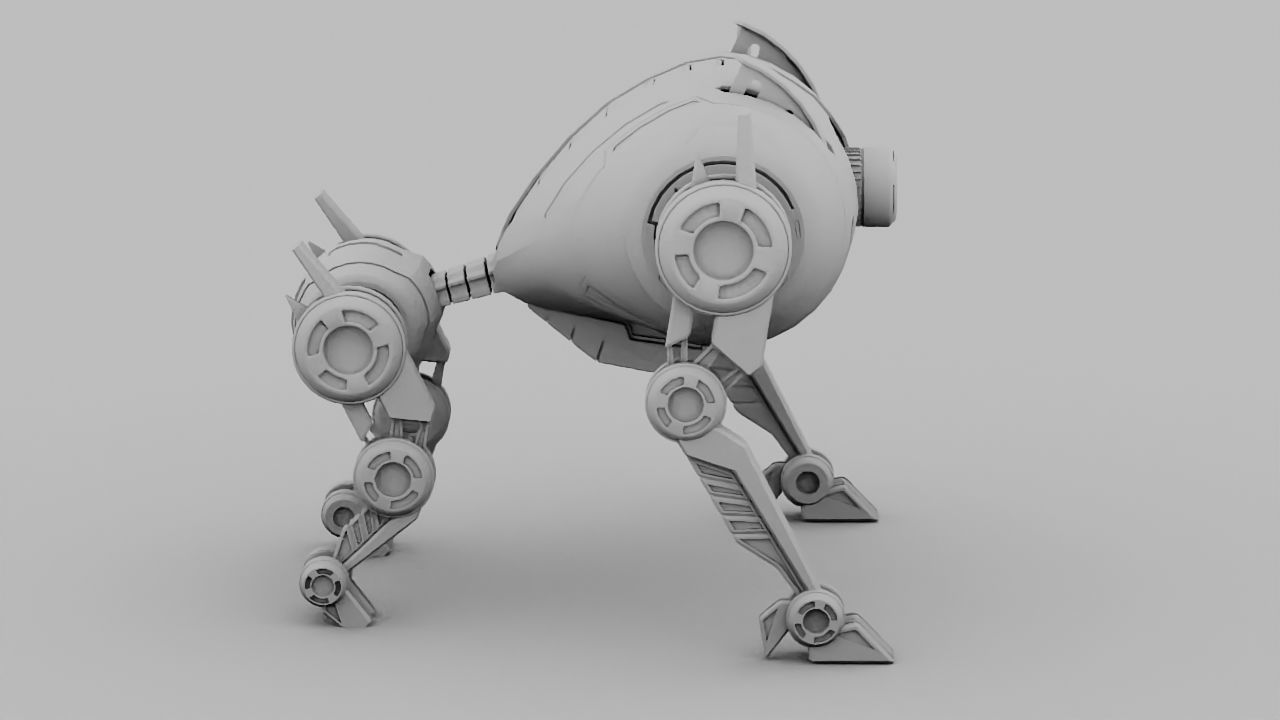 4Leg bot  Rigged 3D model_28