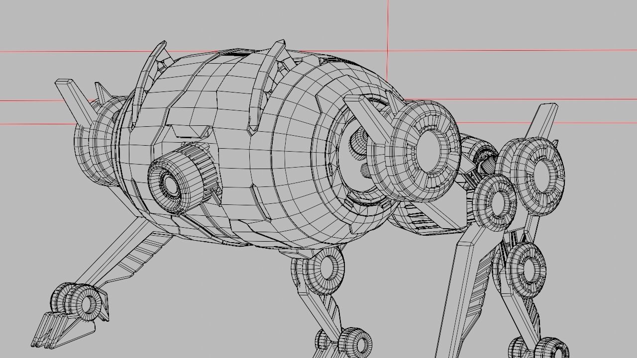 4Leg bot  Rigged 3D model_32