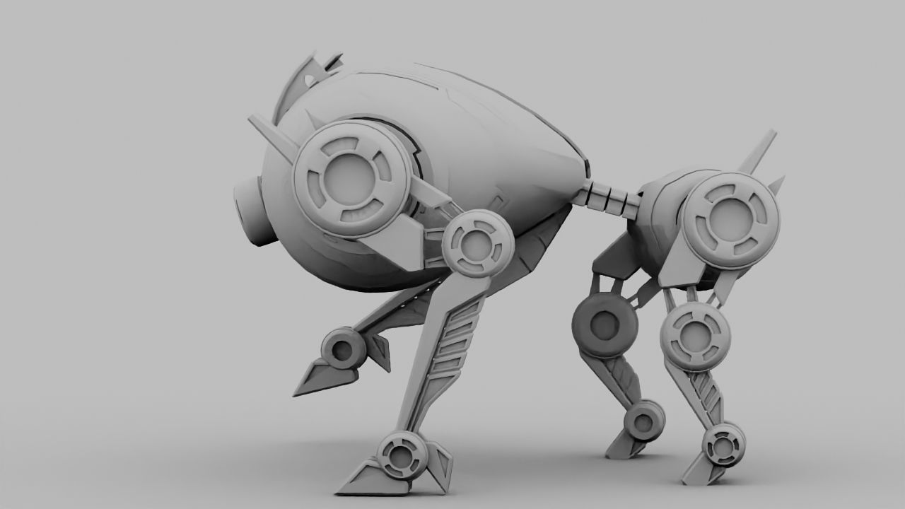 4Leg bot  Rigged 3D model_24
