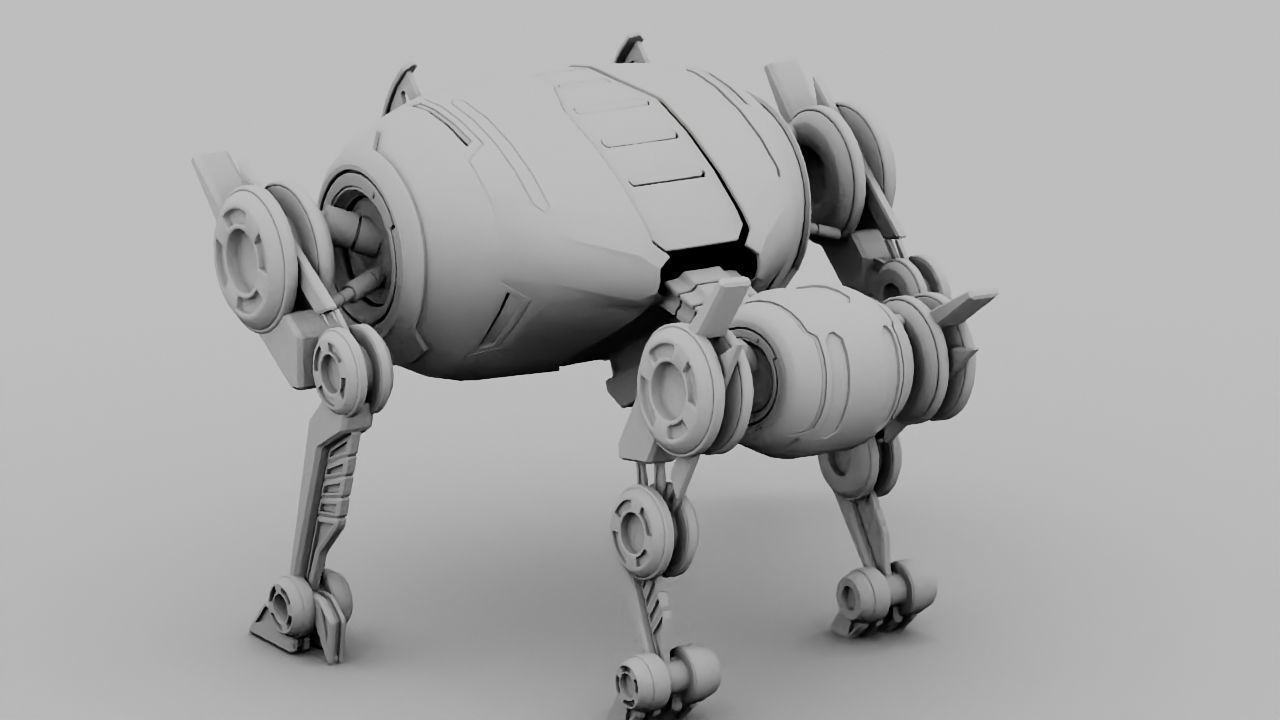 4Leg bot  Rigged 3D model_26