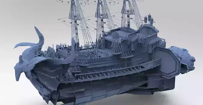 Sci fi Airship jets 3 