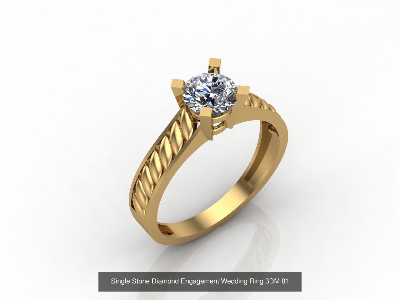 100 Model  Single Stone Engagement Wedding Ring Solitaire  3D Model Collection_28