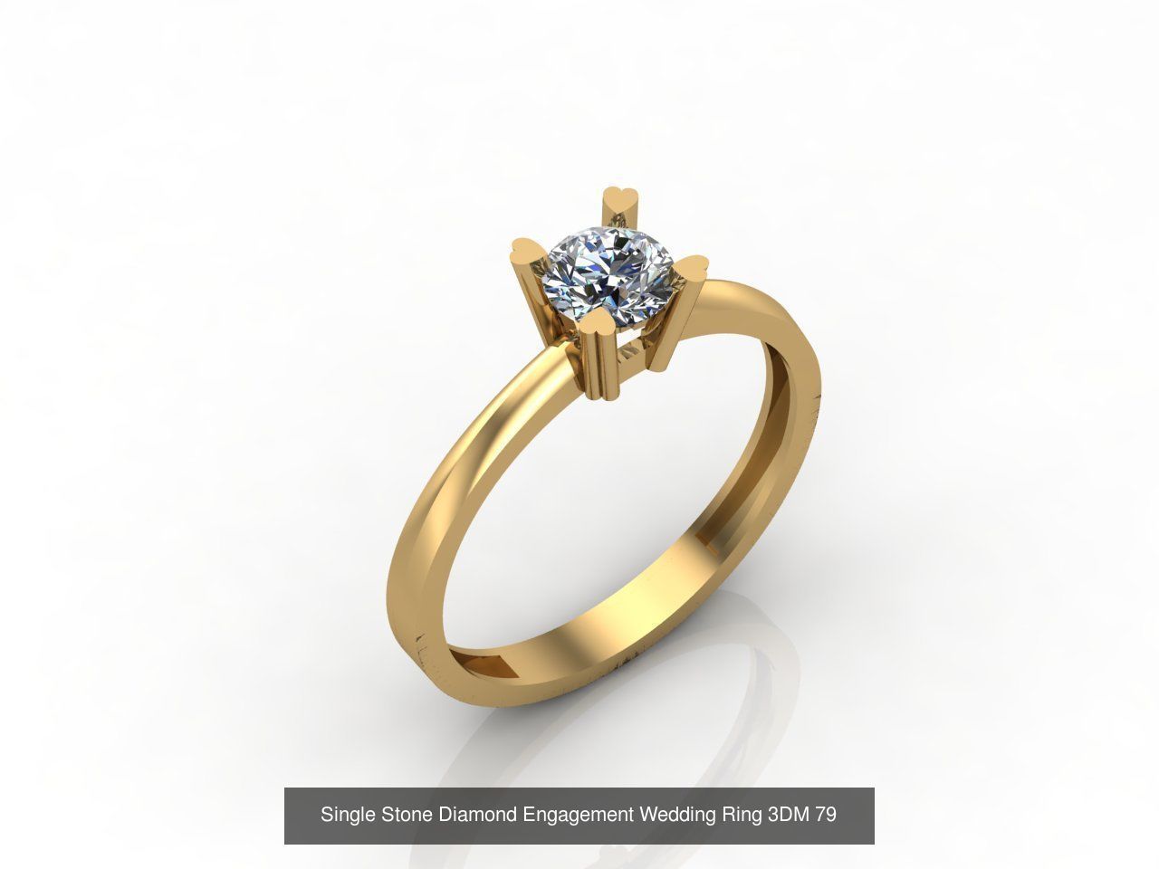 100 Model  Single Stone Engagement Wedding Ring Solitaire  3D Model Collection_31