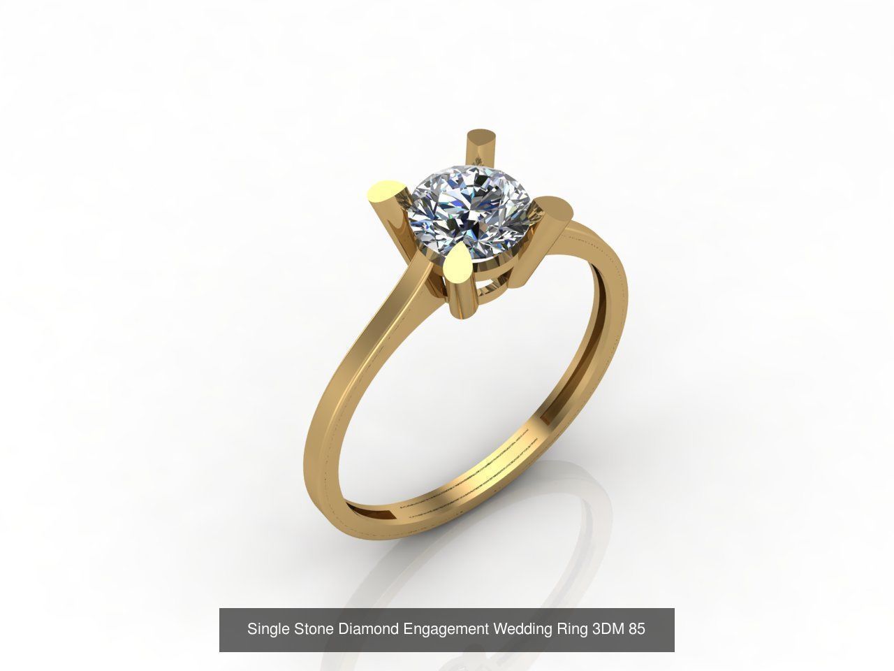 100 Model  Single Stone Engagement Wedding Ring Solitaire  3D Model Collection_24