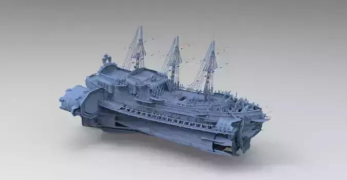 Sci fi Airship jets 4