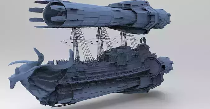 Sci fi Airship Space design 2 