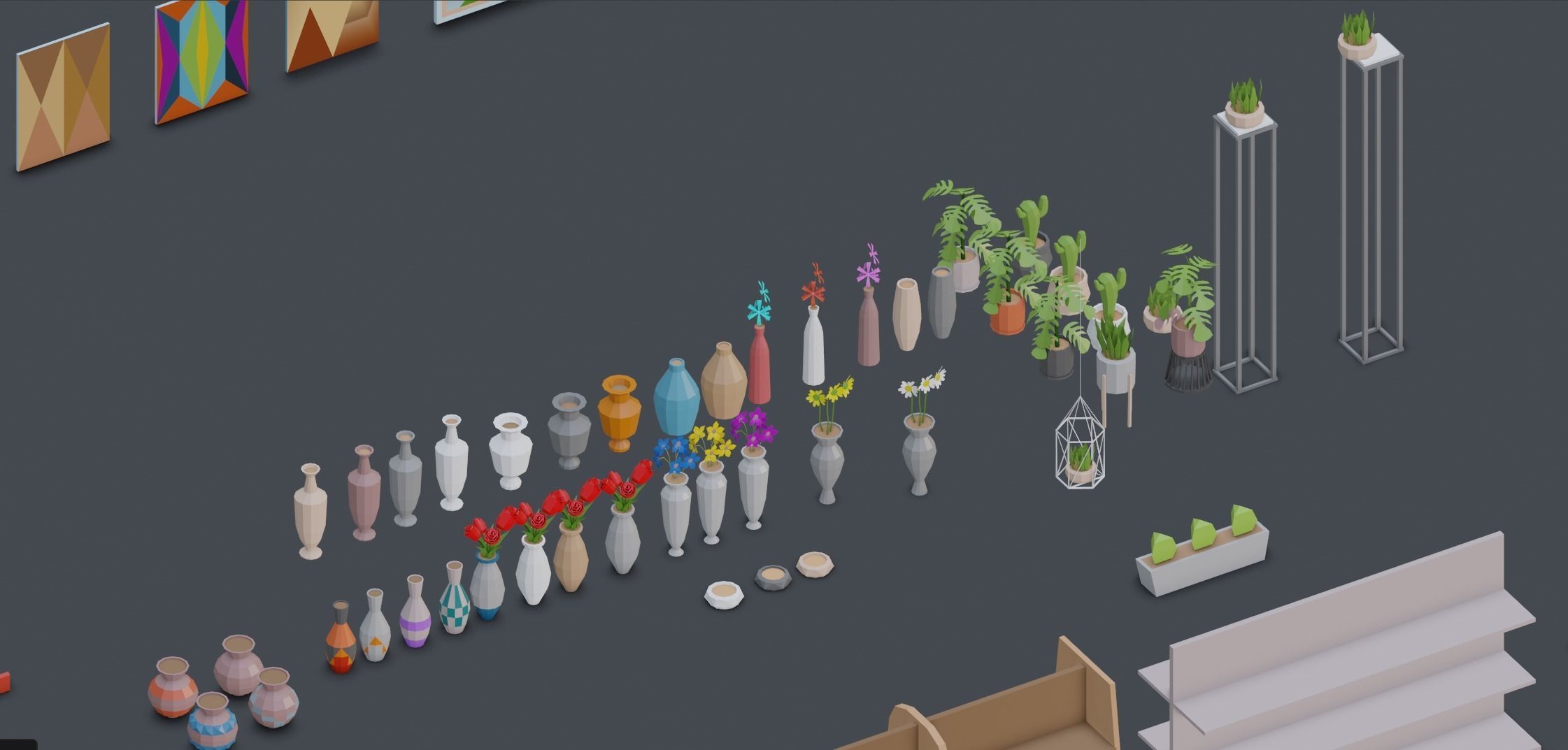 Low Poly Interior Asset Browser Low-poly 3D model_29