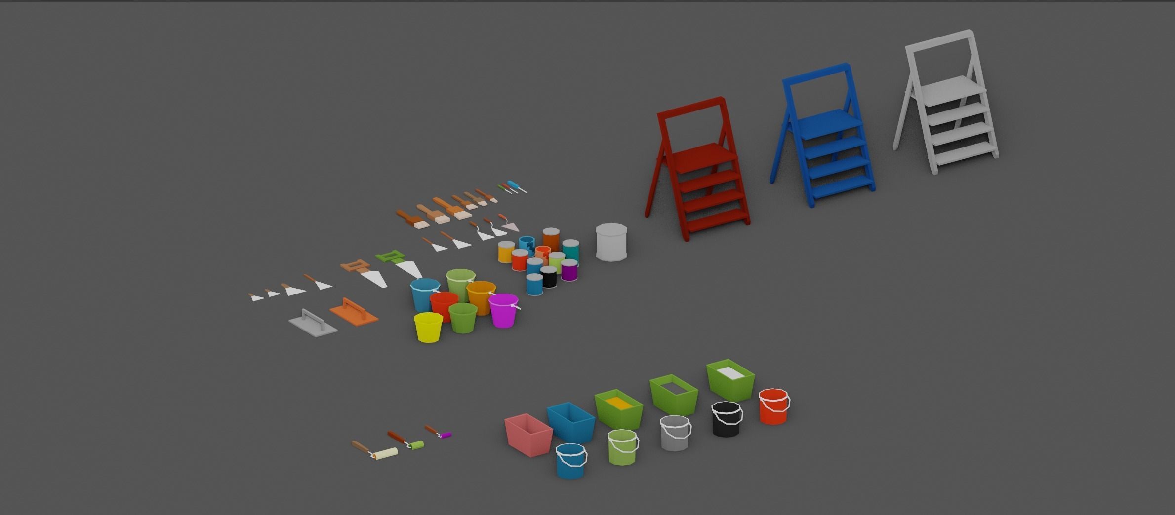 Low Poly Interior Asset Browser Low-poly 3D model_7