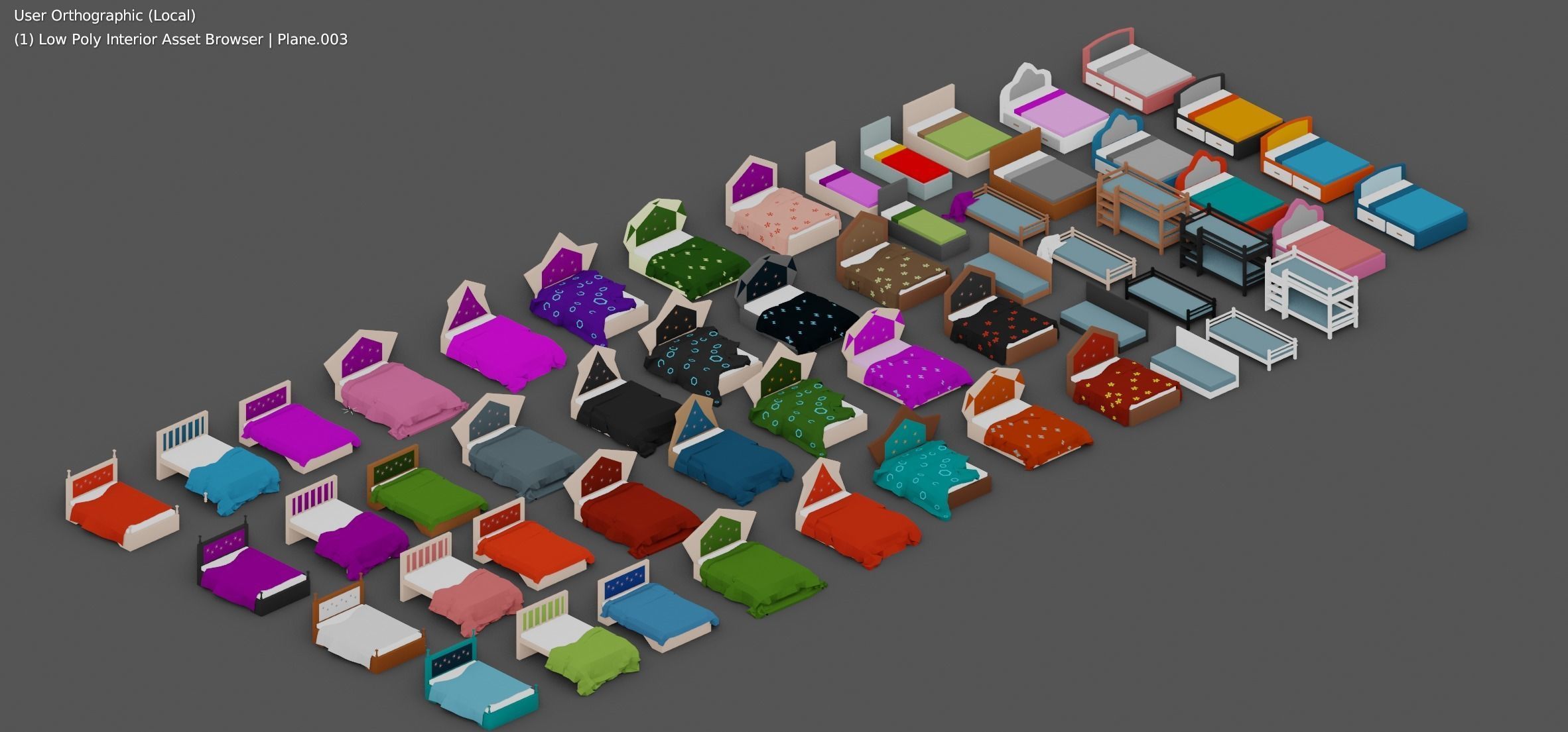 Low Poly Interior Asset Browser Low-poly 3D model_4