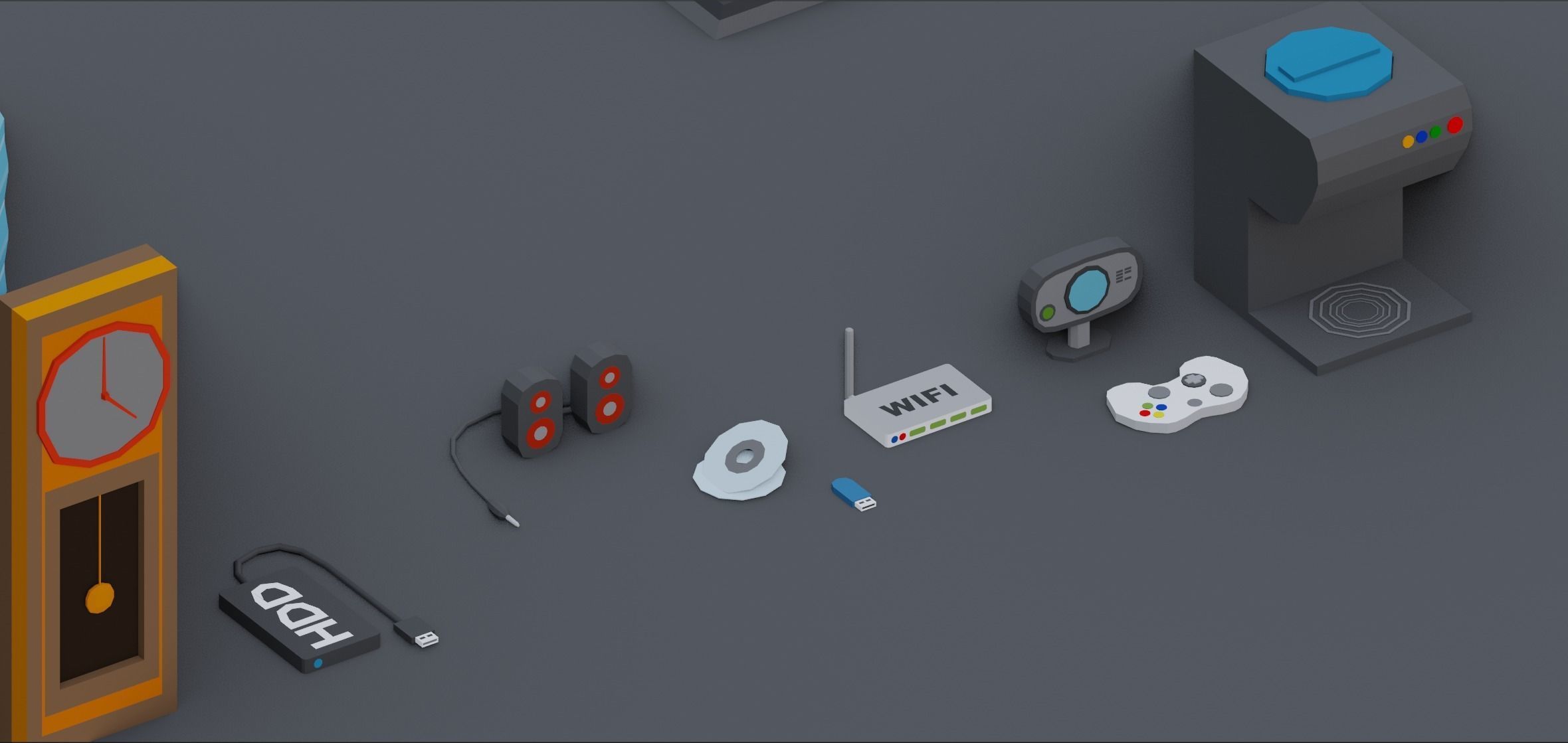 Low Poly Interior Asset Browser Low-poly 3D model_17