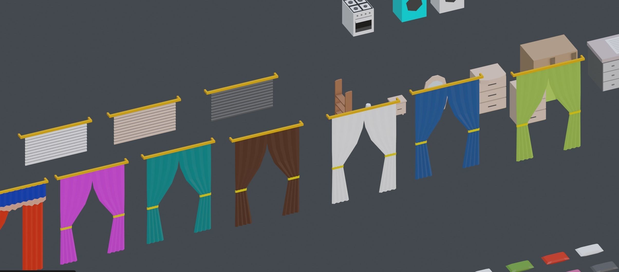 Low Poly Interior Asset Browser Low-poly 3D model_51