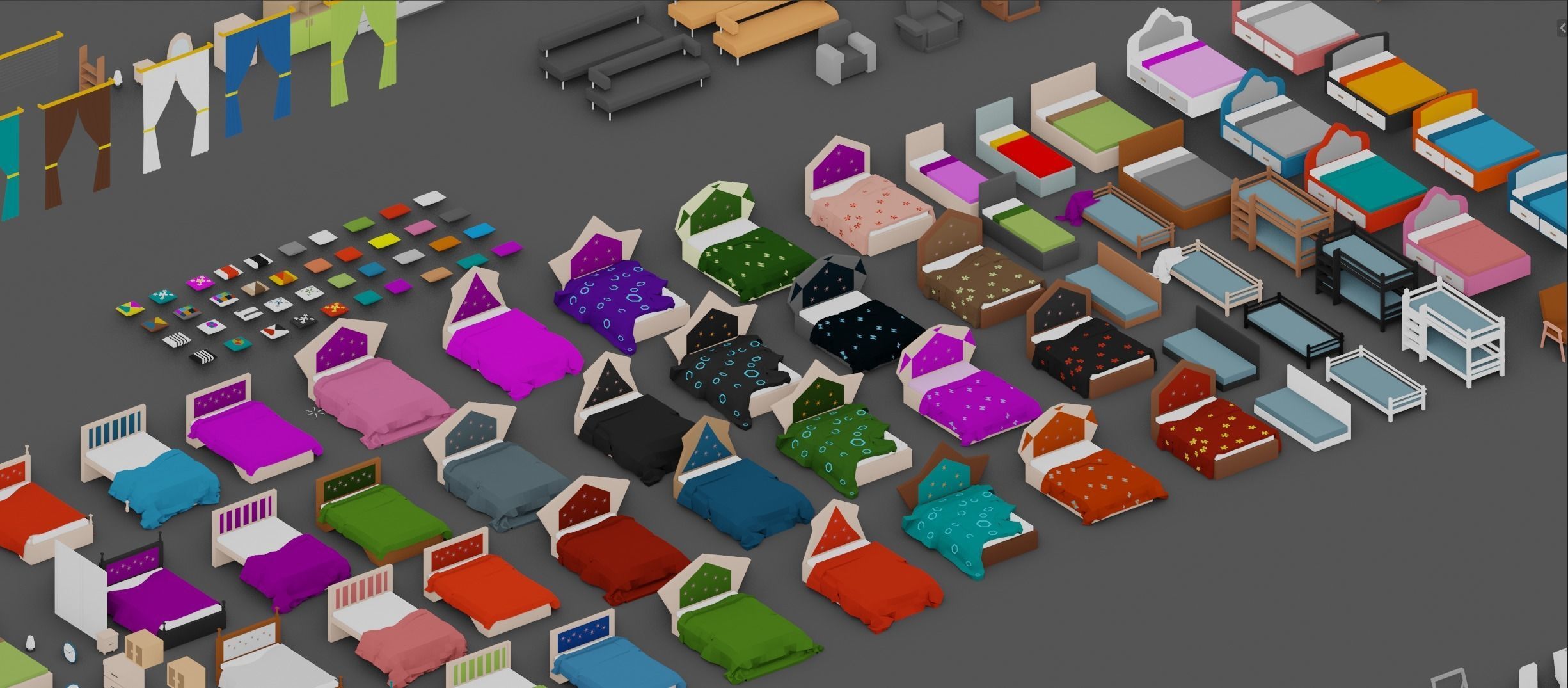 Low Poly Interior Asset Browser Low-poly 3D model_64