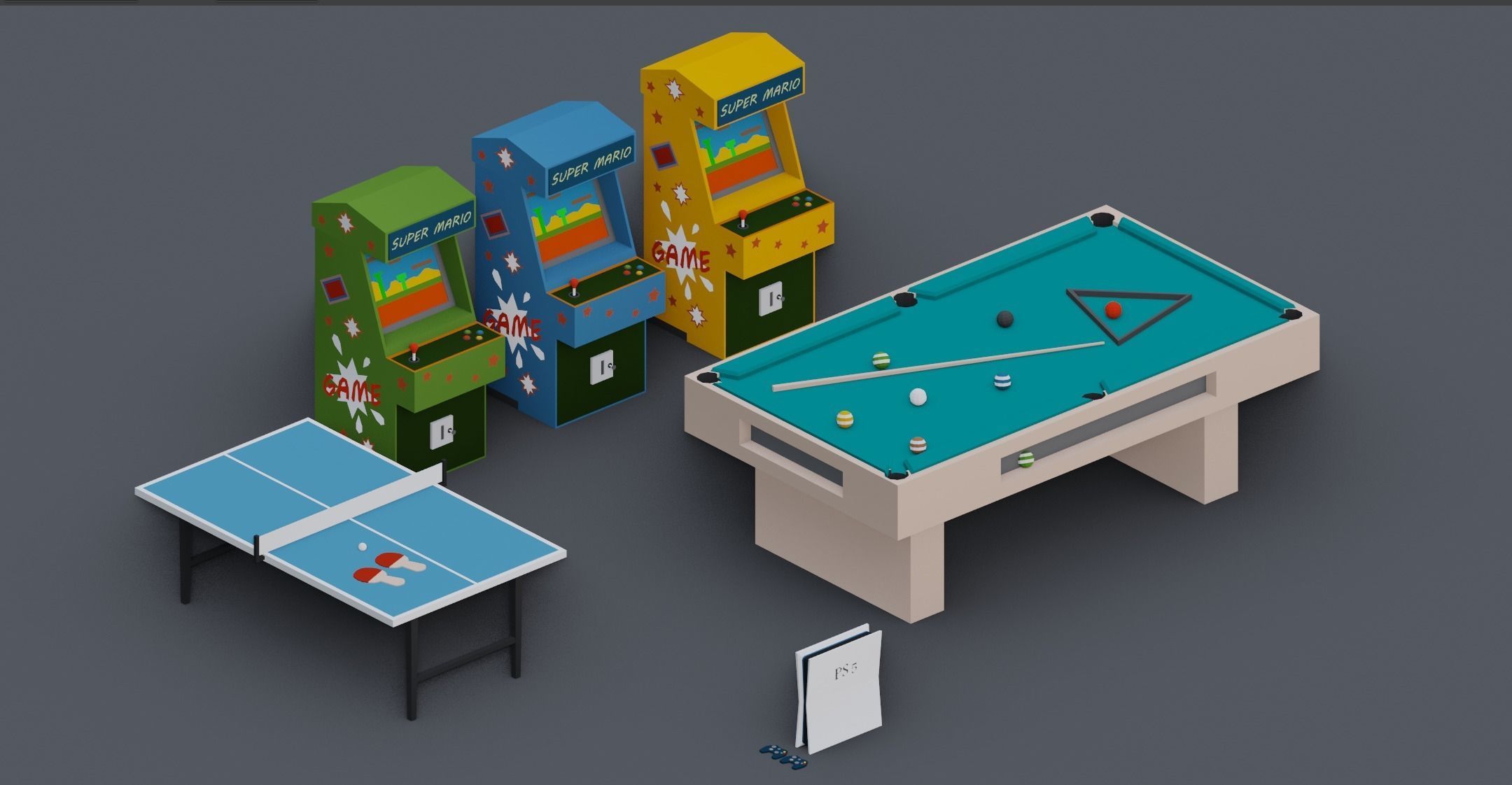 Low Poly Interior Asset Browser Low-poly 3D model_14