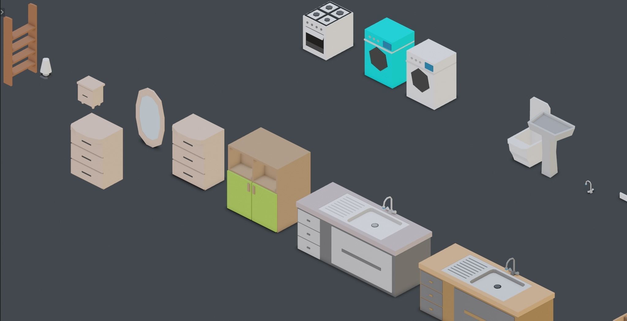 Low Poly Interior Asset Browser Low-poly 3D model_28