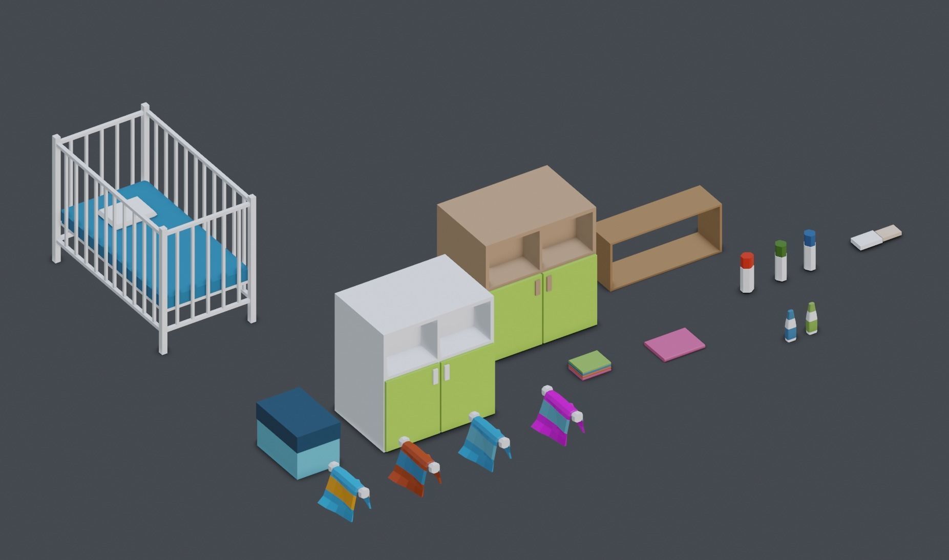 Low Poly Interior Asset Browser Low-poly 3D model_23