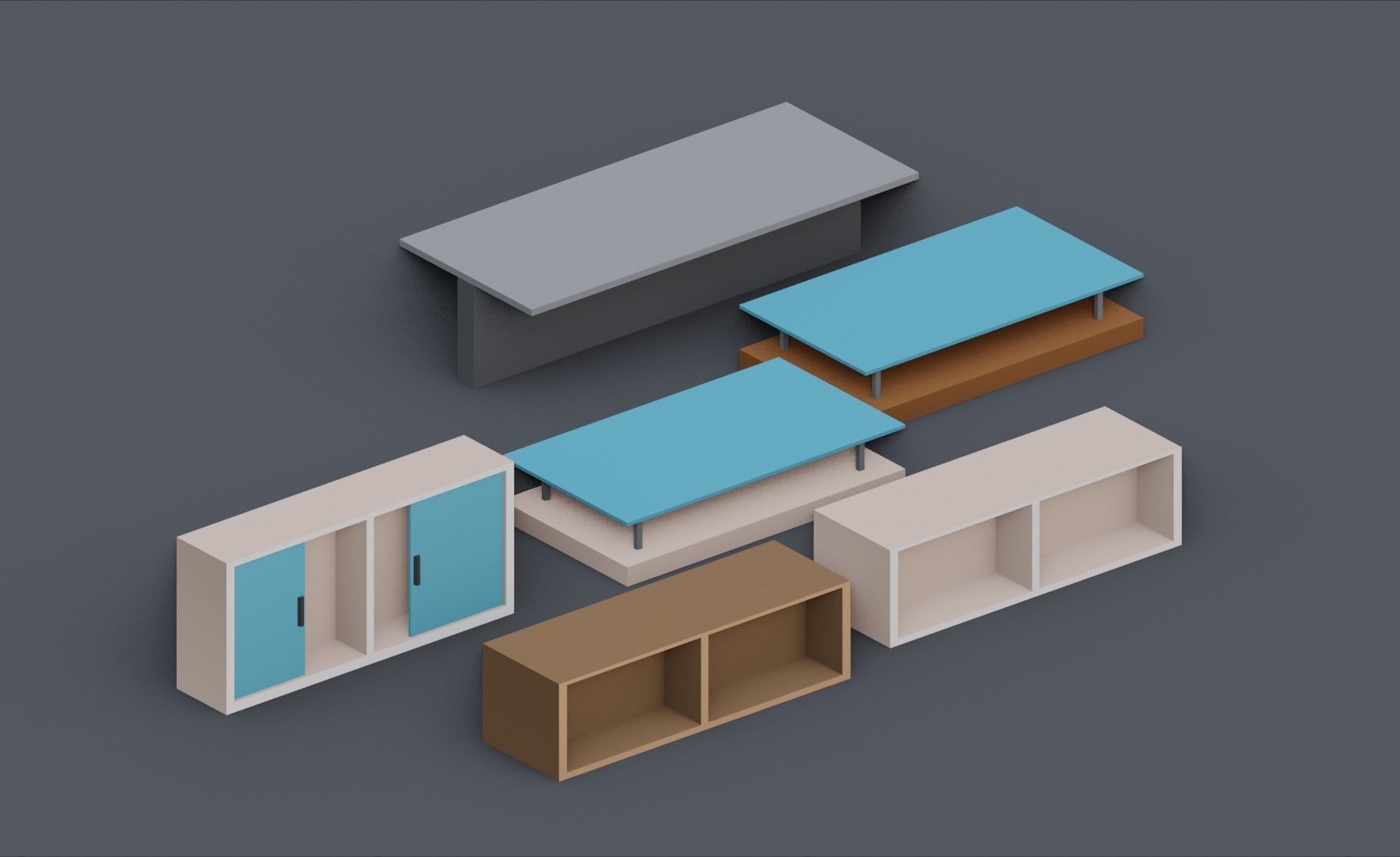 Low Poly Interior Asset Browser Low-poly 3D model_12