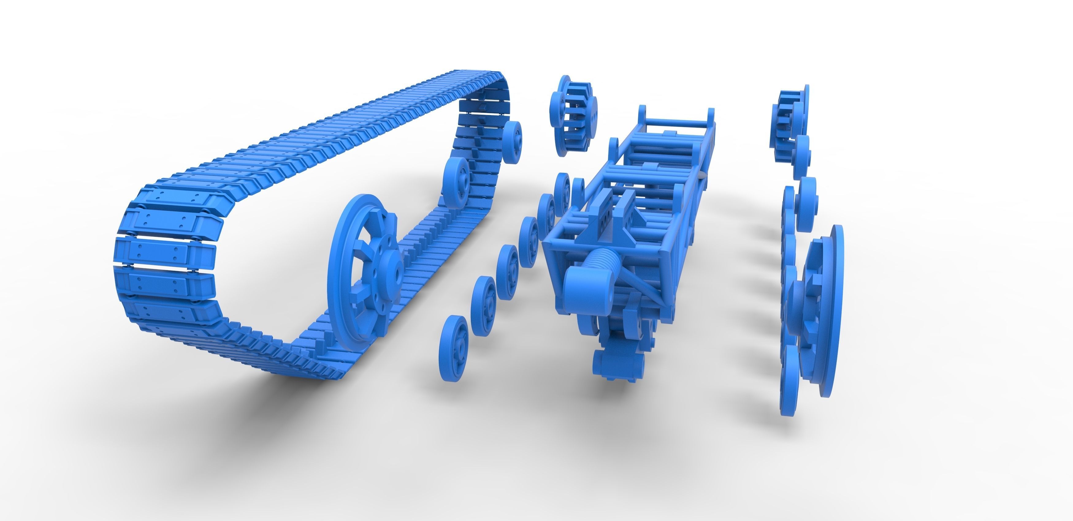 Track chassis Scale 1 to 25 3D print model_25