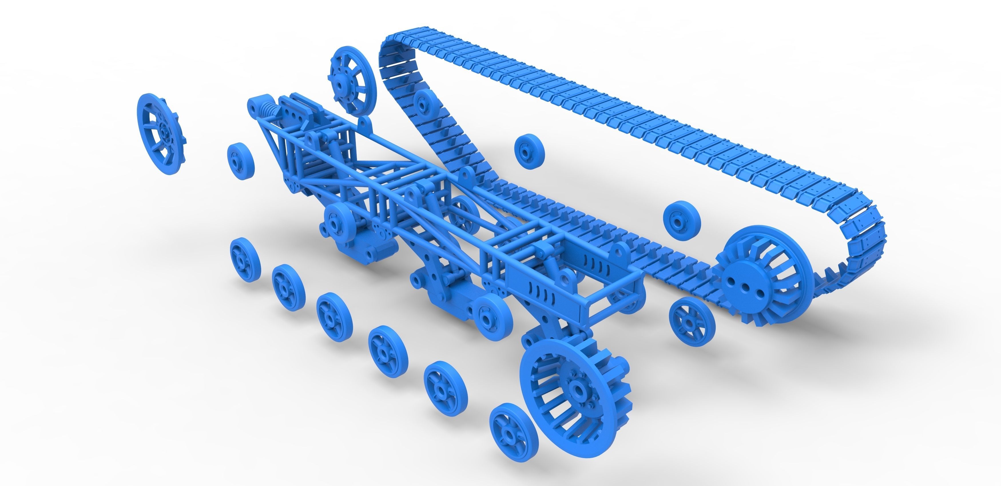 Track chassis Scale 1 to 25 3D print model_28