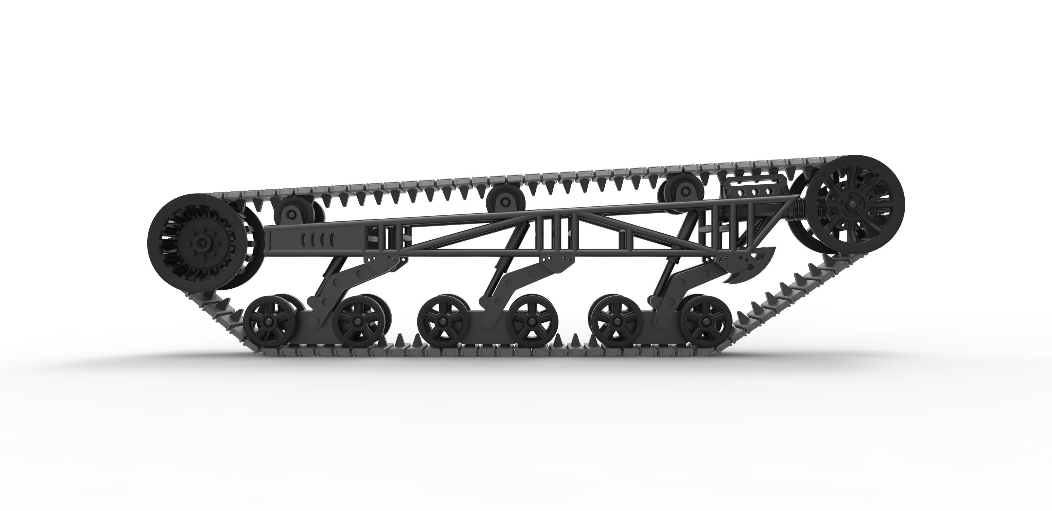 Track chassis Scale 1 to 25 3D print model_10