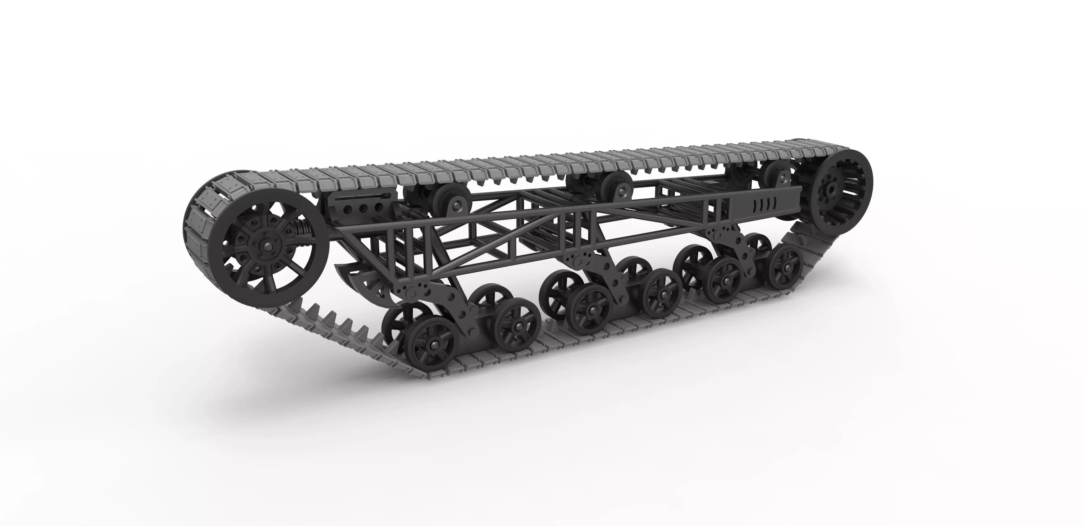 Track chassis Scale 1 to 25 3D print model_0