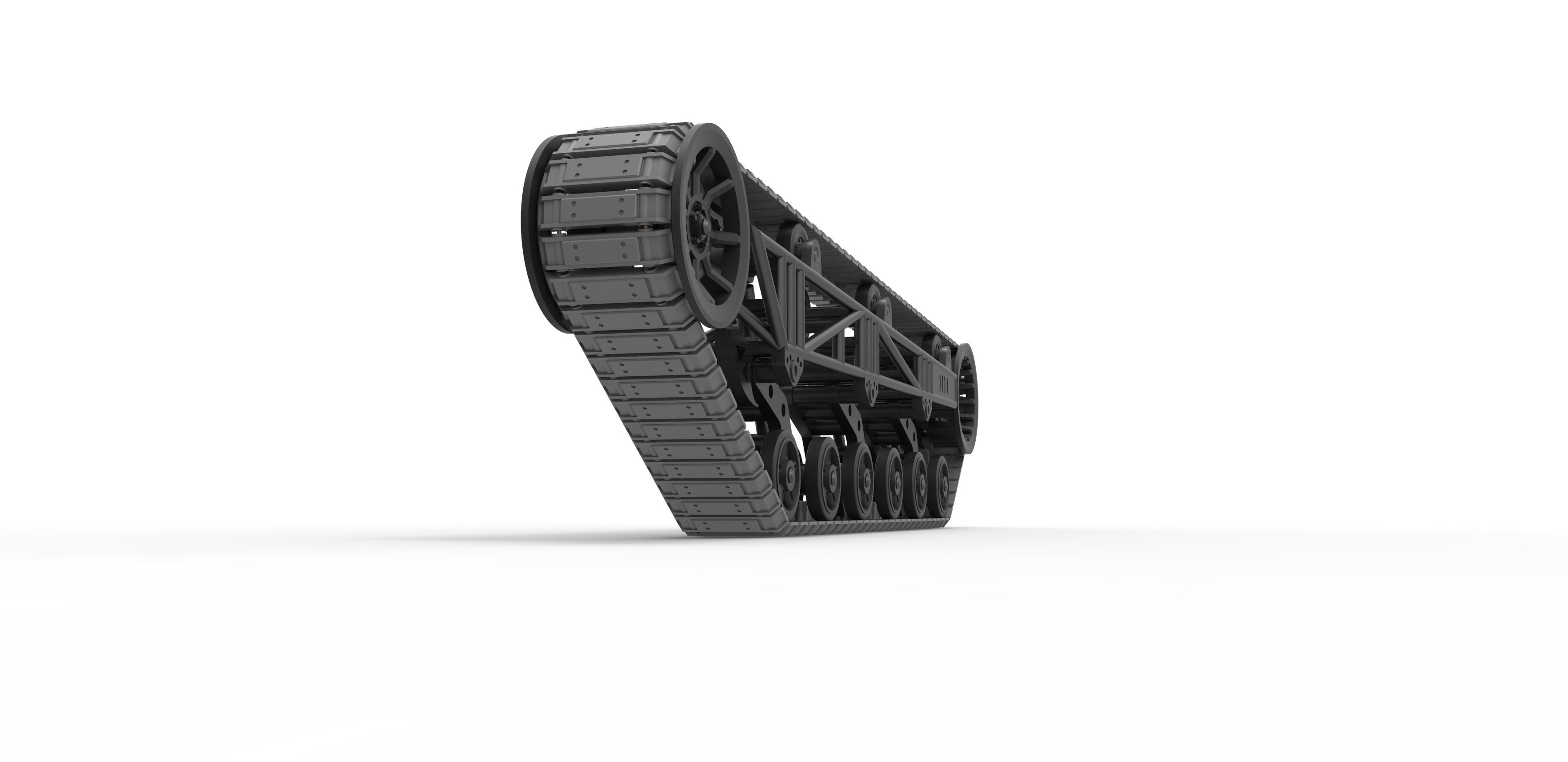 Track chassis Scale 1 to 25 3D print model_3