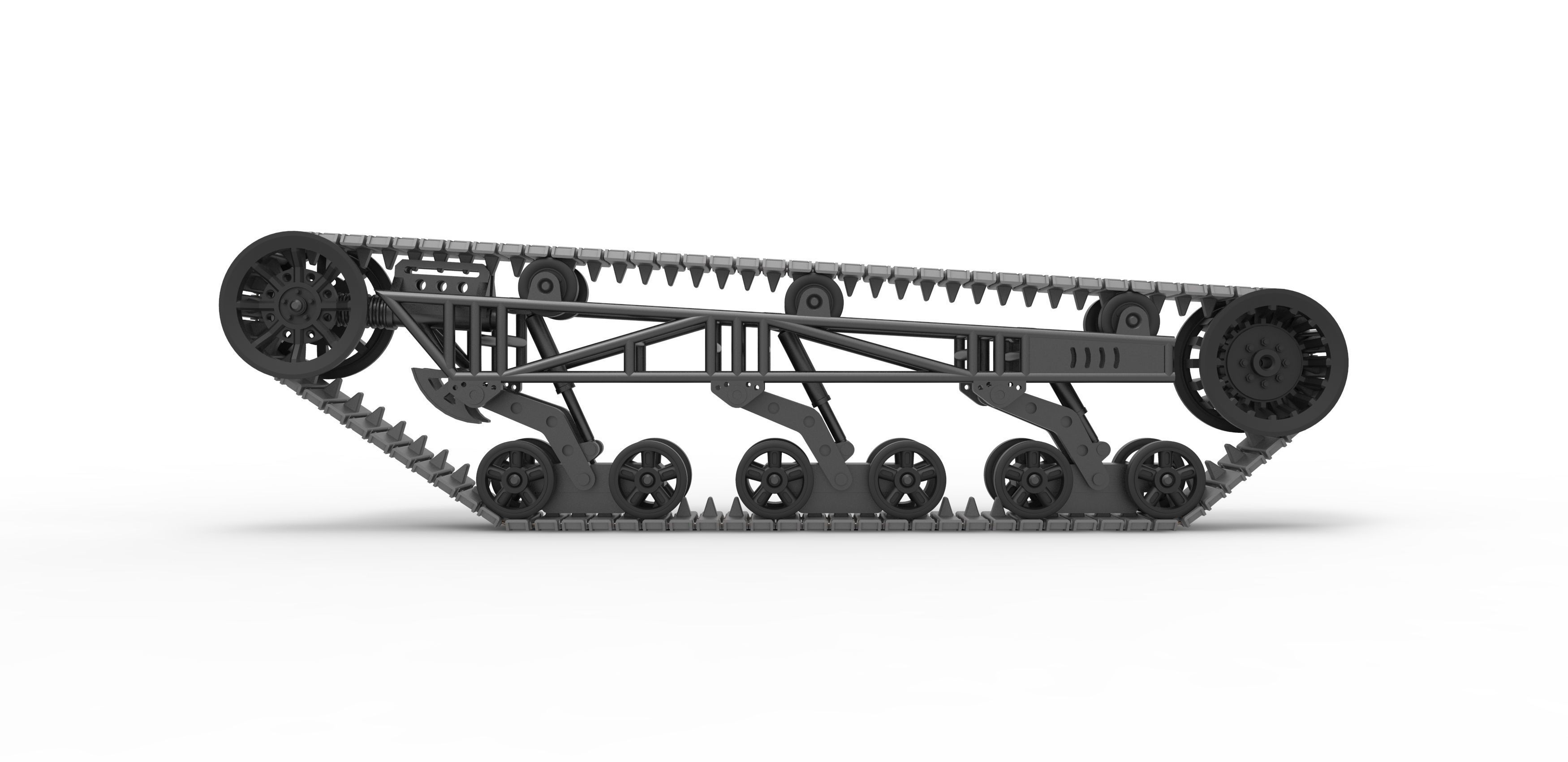 Track chassis Scale 1 to 25 3D print model_5