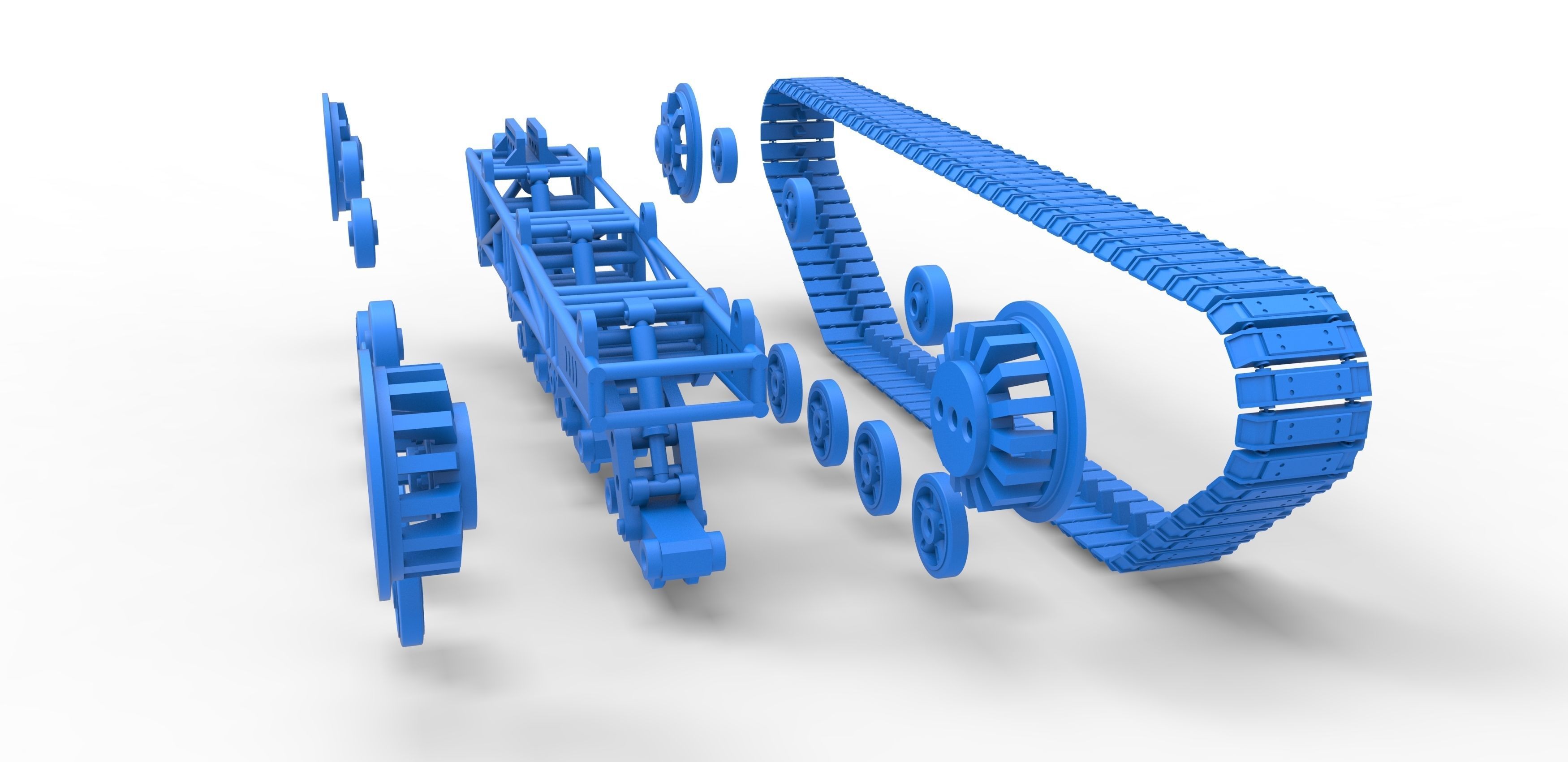 Track chassis Scale 1 to 25 3D print model_29
