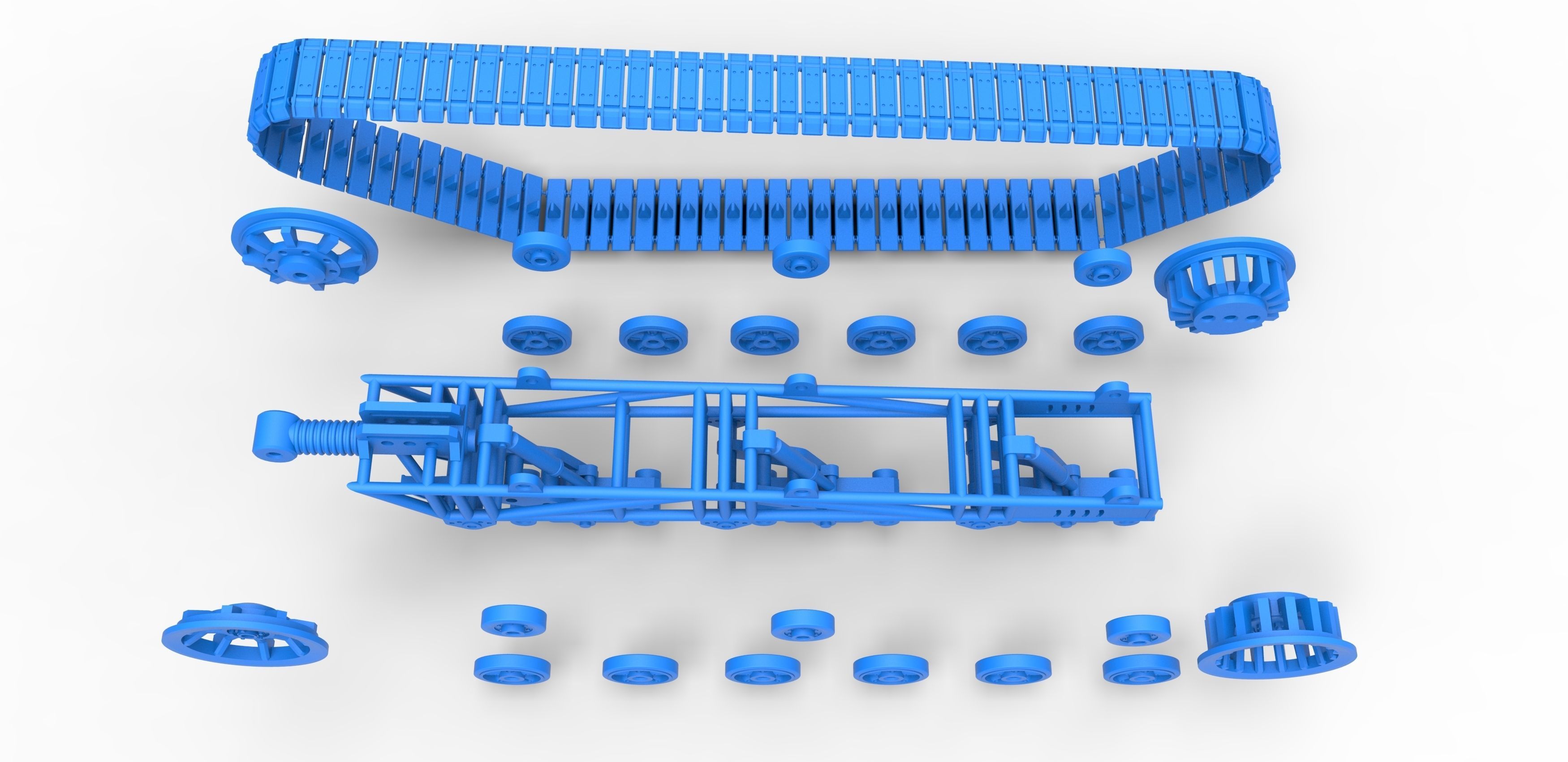 Track chassis Scale 1 to 25 3D print model_27