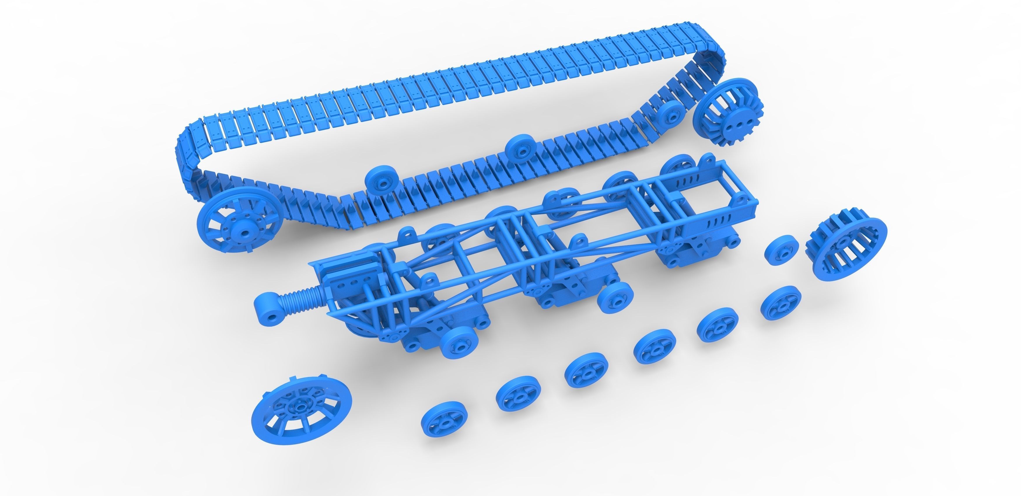 Track chassis Scale 1 to 25 3D print model_23