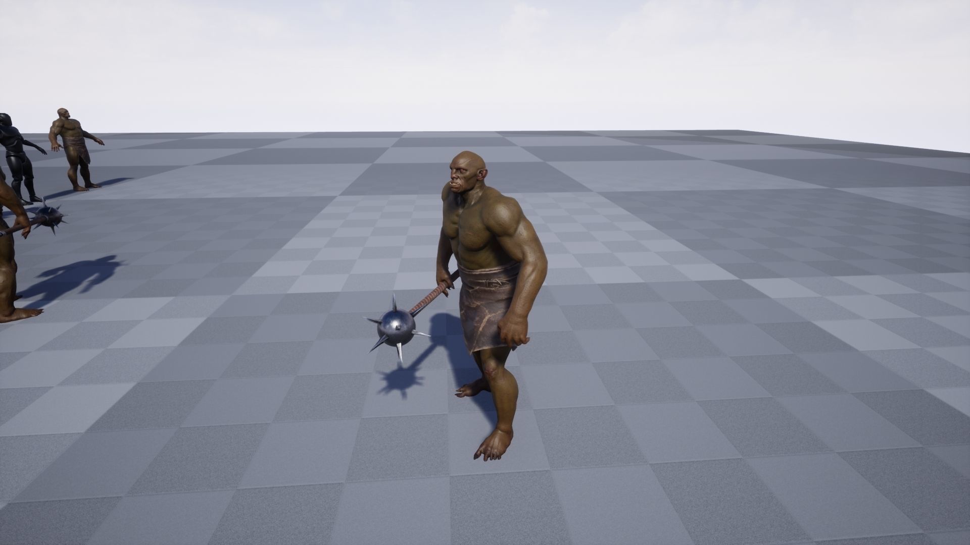 Ogre low-poly man running Low-poly 3D model_8