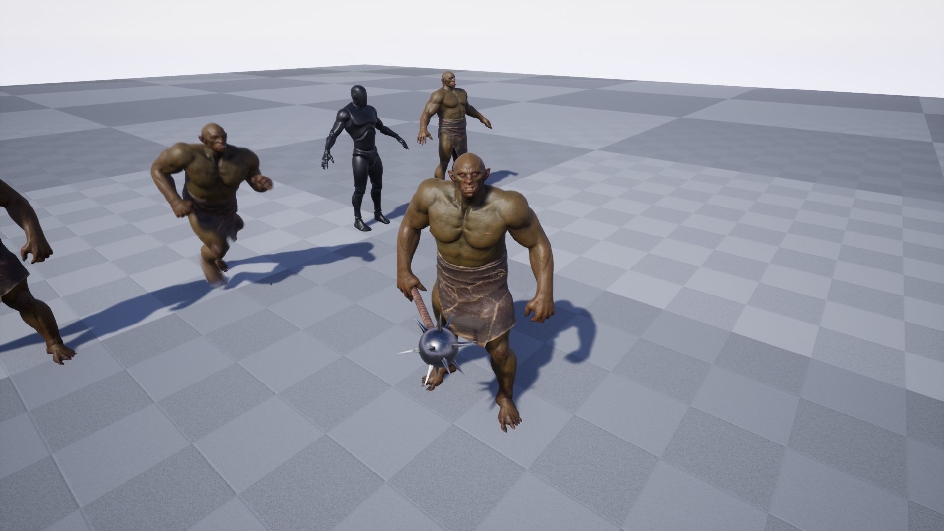 Ogre low-poly man running Low-poly 3D model_4