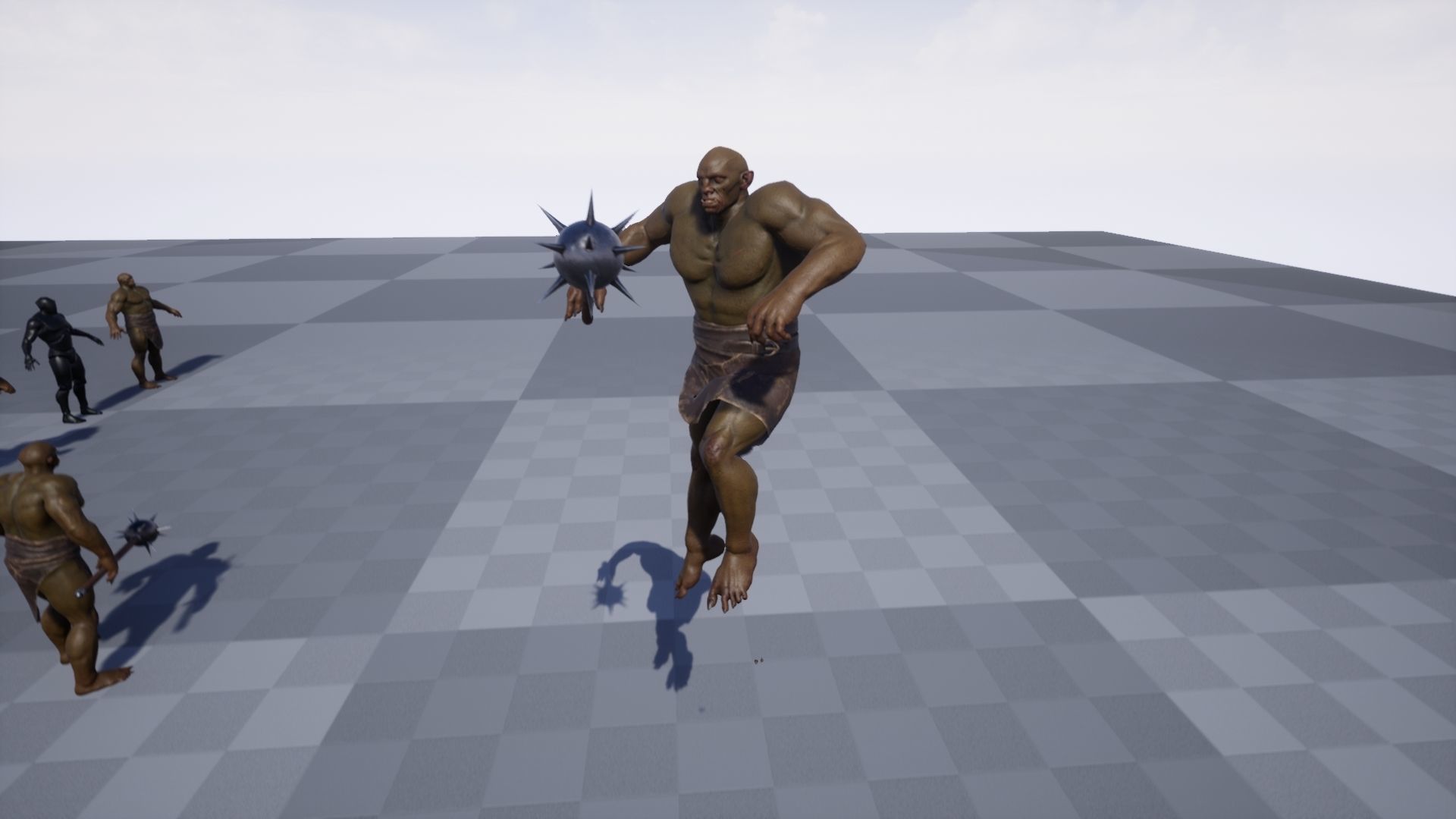 Ogre low-poly man running Low-poly 3D model_9