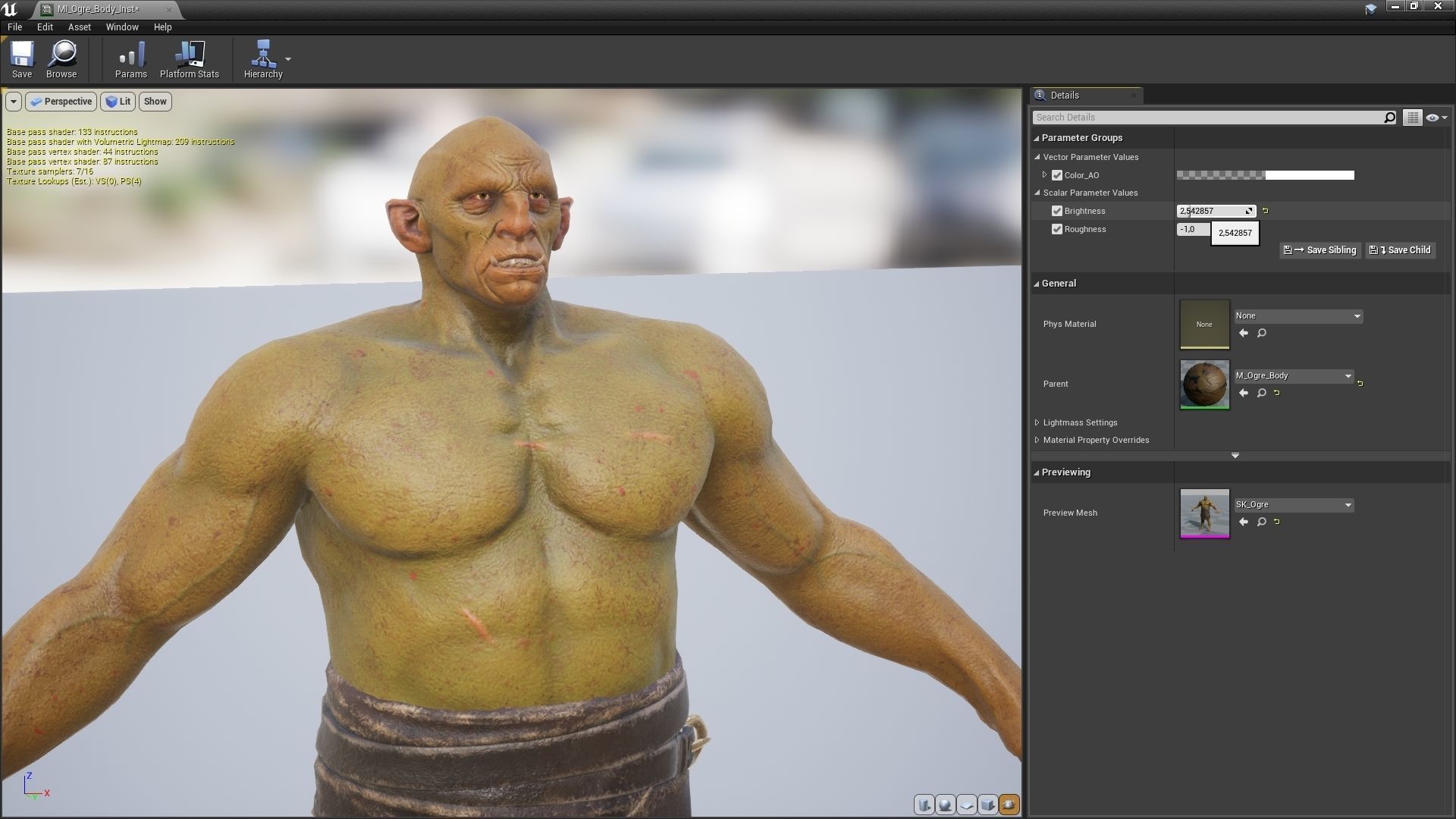 Ogre low-poly man running Low-poly 3D model_15