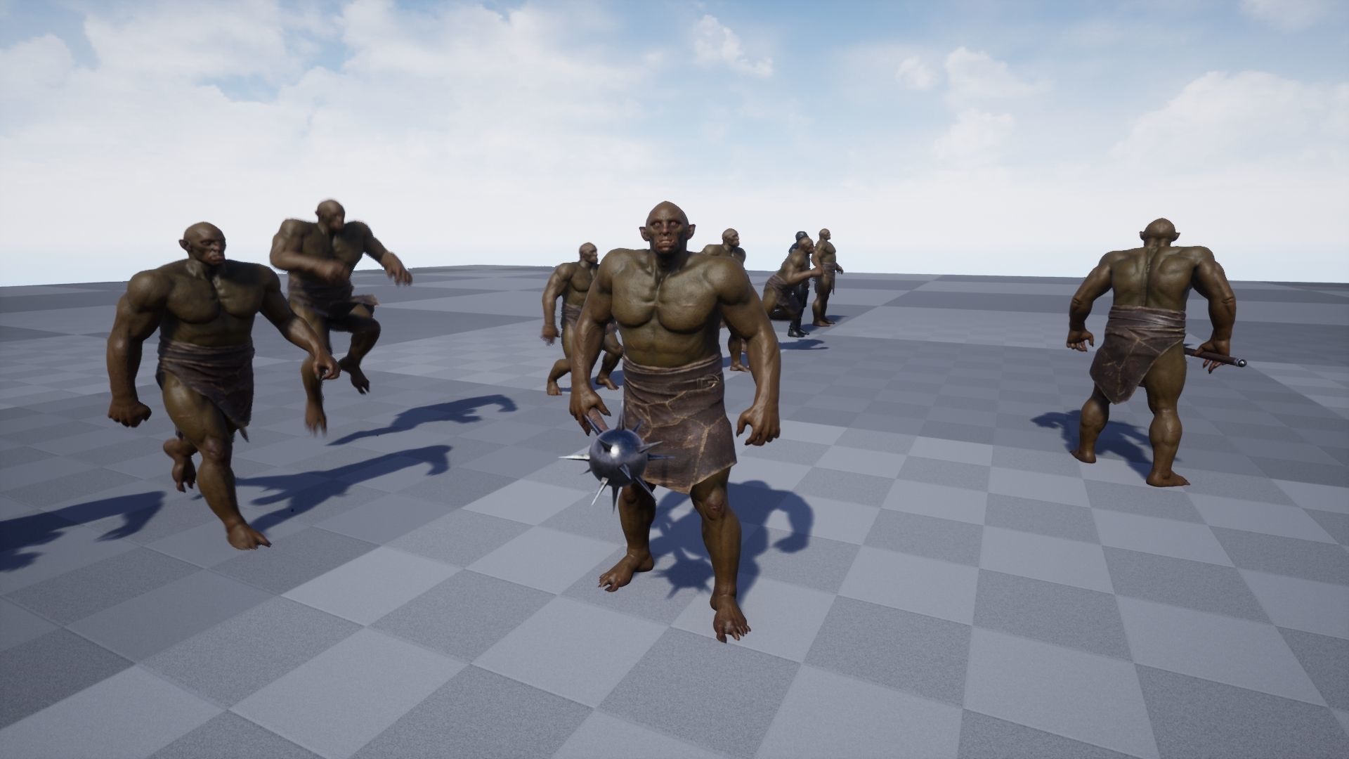 Ogre low-poly man running Low-poly 3D model_19