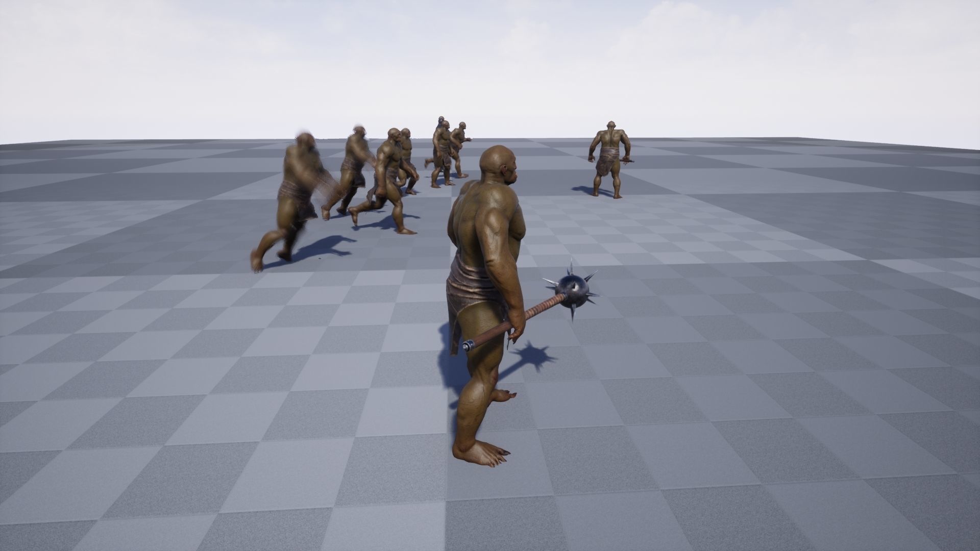 Ogre low-poly man running Low-poly 3D model_5