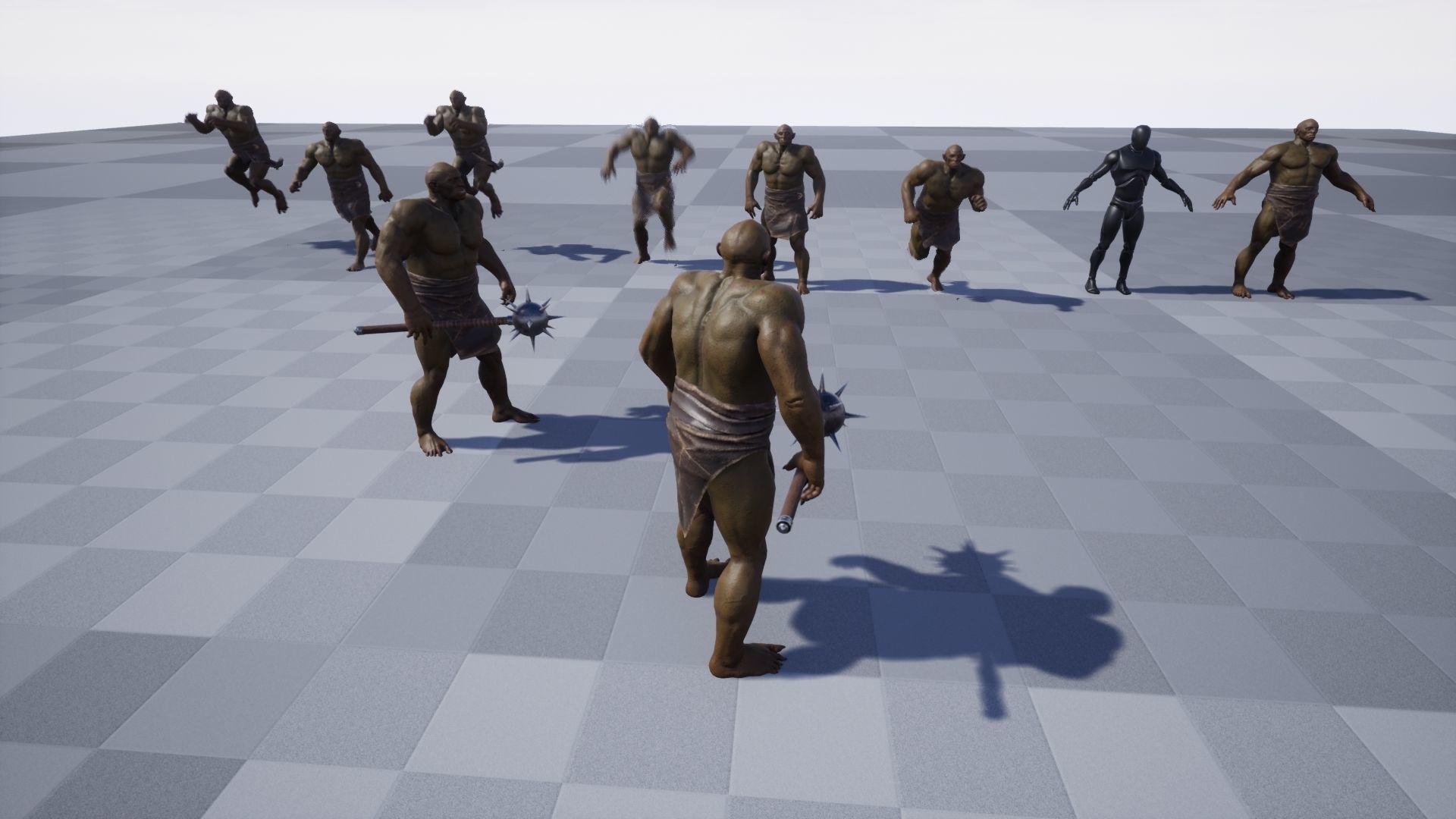 Ogre low-poly man running Low-poly 3D model_11