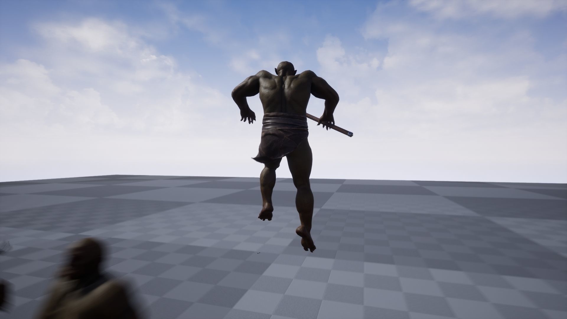 Ogre low-poly man running Low-poly 3D model_10