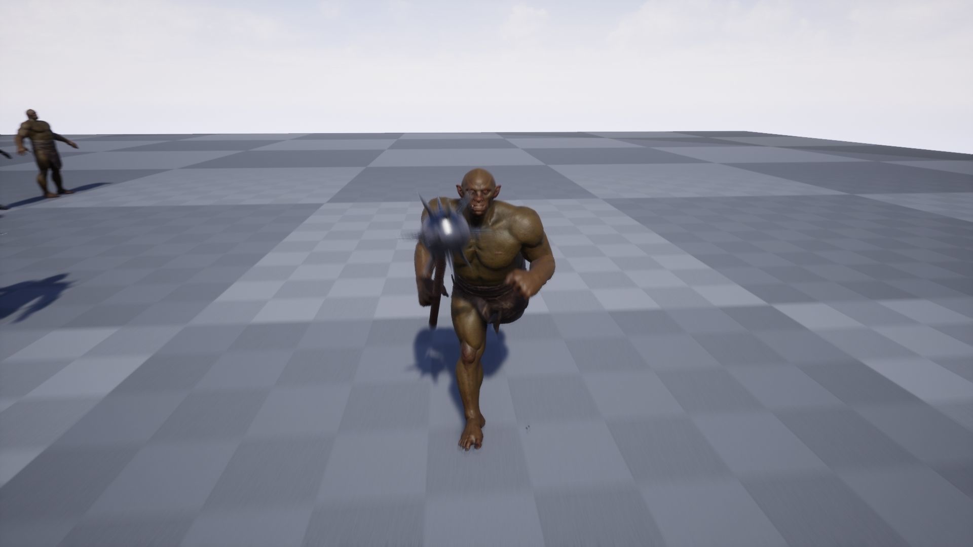 Ogre low-poly man running Low-poly 3D model_7